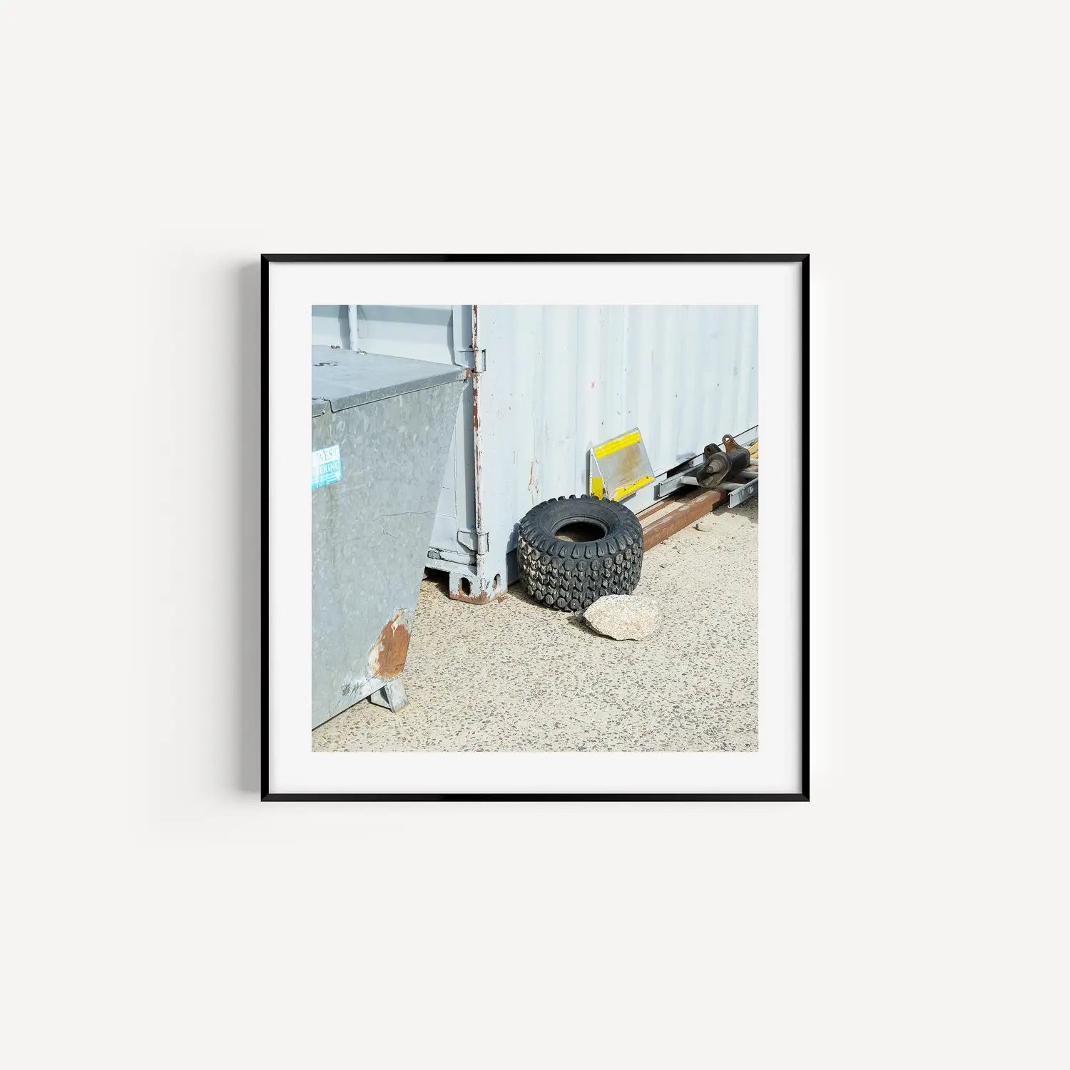 Feeling Tyred, Smiggins street photography print in frame.