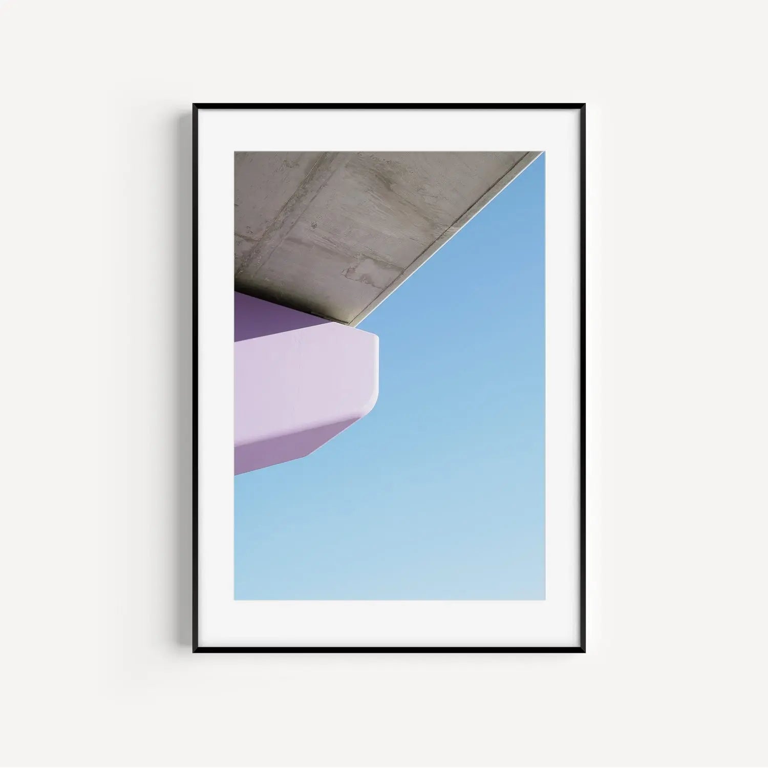 Preston Purple, Melbourne minimalist photography print in frame.